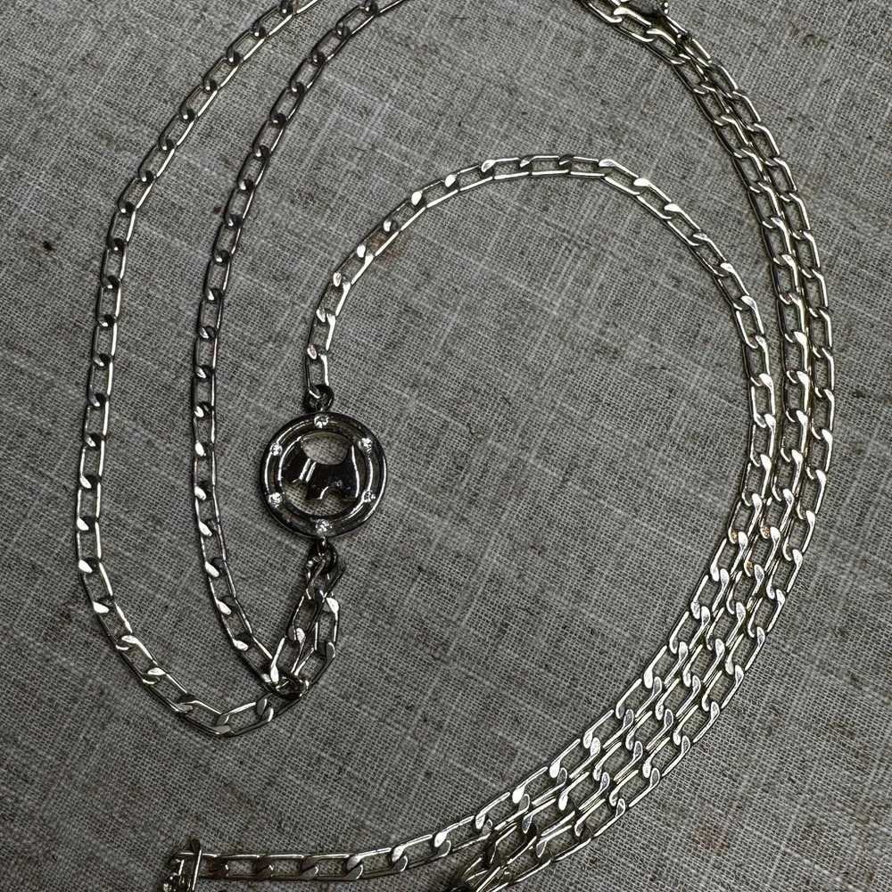 Vintage Agatha Paris Silver Chain with Signature Westie Charm